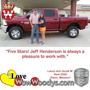 Laura and Jacob M. Dawn, Missouri - Wow Woody's