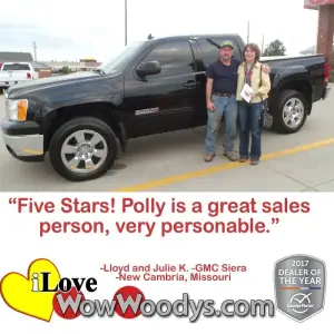 Lloyd and Jullie K. - New Cambria, Missouri - Wow Woody's