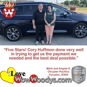 Mark and Angela S. Corydon, IOWA - Wow Woody's