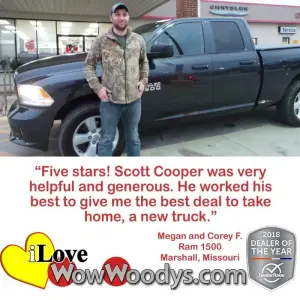 Megan and Corey F. Marshall, Missouri - Wow Woody's