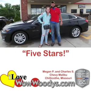 Megan P. and Charles S. Chillicothe, Missouri - Wow Woody's