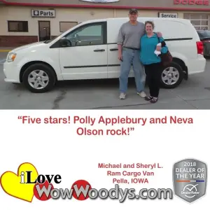 Michael and Sheryl L. Pella, IOWA - Wow Woody's