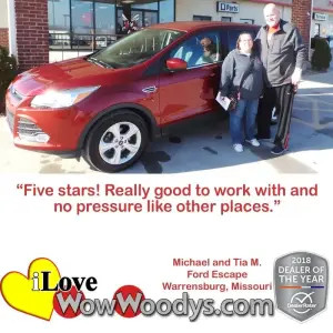 Michael and Tia M. Warrensburg, Missouri - Wow Woody's