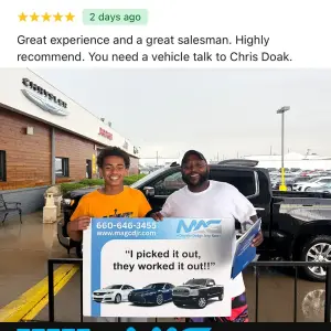 Rain or Shine, Michael Found His Truck at MAG CDJR