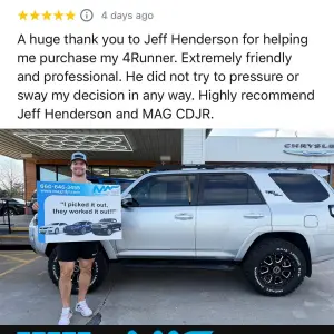 Quinten’s No-Pressure Win: Driving Off in a 2019 Toyota 4Runner from MAG CDJR