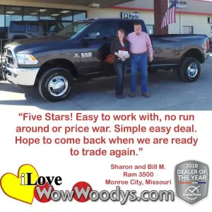 Sharon and Bill M. Monroe City, Missouri - Wow Woody's