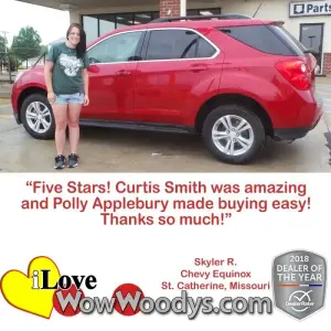 Skyler R. St. Catherine, Missouri - Wow Woody's