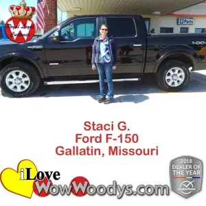 Staci G. Gallatin, Missouri - Wow Woody's