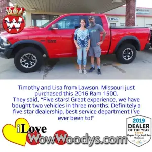 Timothy and Lisa - Wow Woody's
