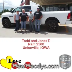 Todd and Janet T. Unionville, IOWA - Wow Woody's