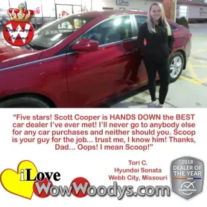 Tori C. Webb City, Missouri - Wow Woody's