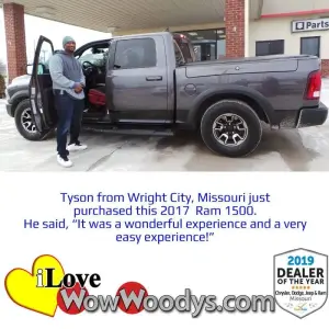 Tyson W. Wright City, Missouri - Wow Woody's
