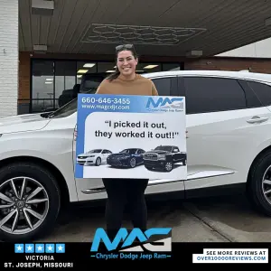 Testimonial from Victoria from St. Joseph, MO to MAG CDJR