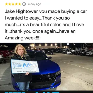 Blue, Bold, and Bought with Ease: Michele’s Charger Moment at MAG CDJR