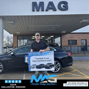 Testimonial from Adam from Chillicothe, MO to MAG CDJR