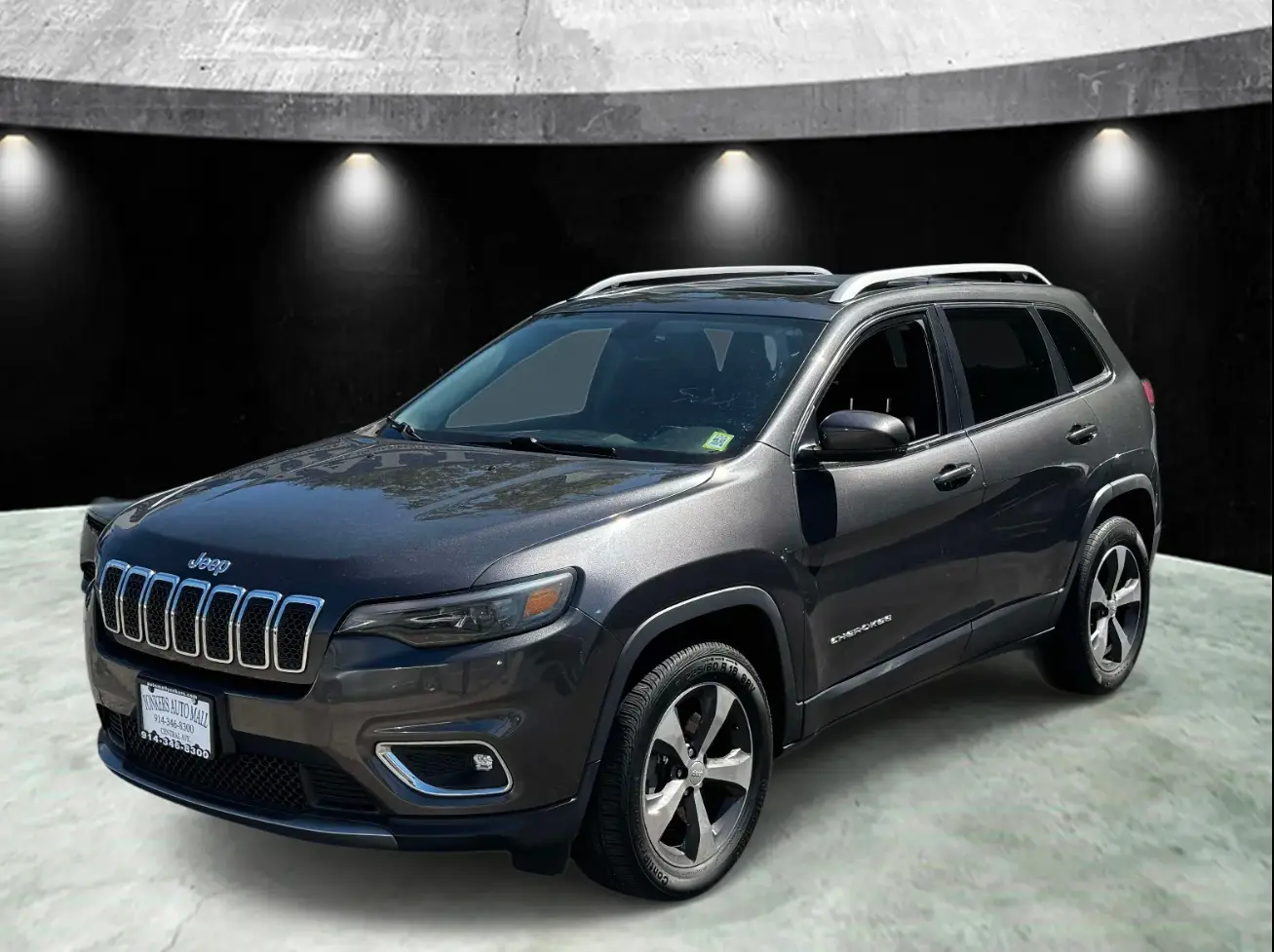 2019 Jeep Cherokee Limited in Granite Crystal Metallic on display at Yonkers Auto Mall
