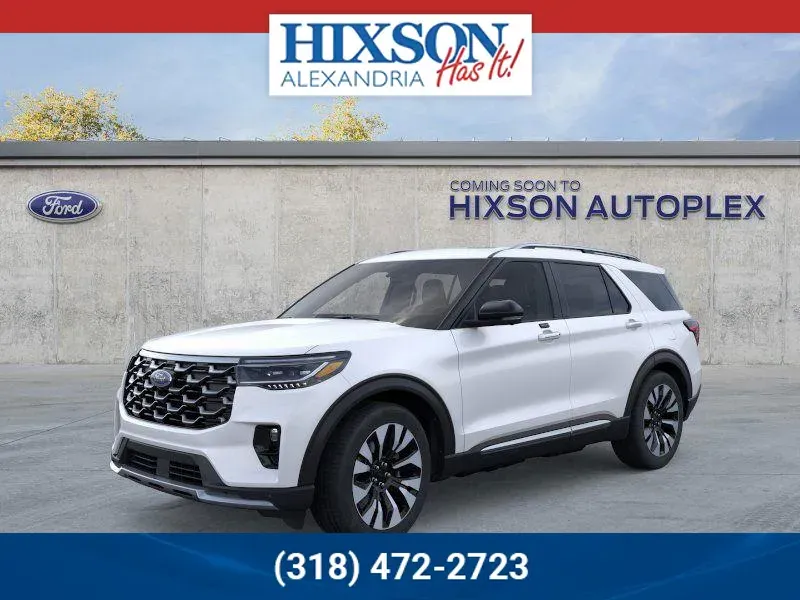 White 2026 Ford Explorer Platinum for sale in Alexandria, LA