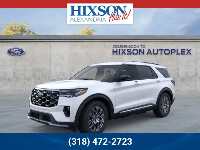White 2026 Ford Explorer Platinum for sale in Alexandria, LA