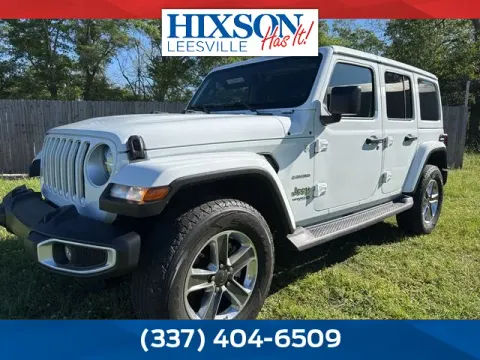 White 2022 Jeep Wrangler Unlimited Sahara for sale in Leesville, LA