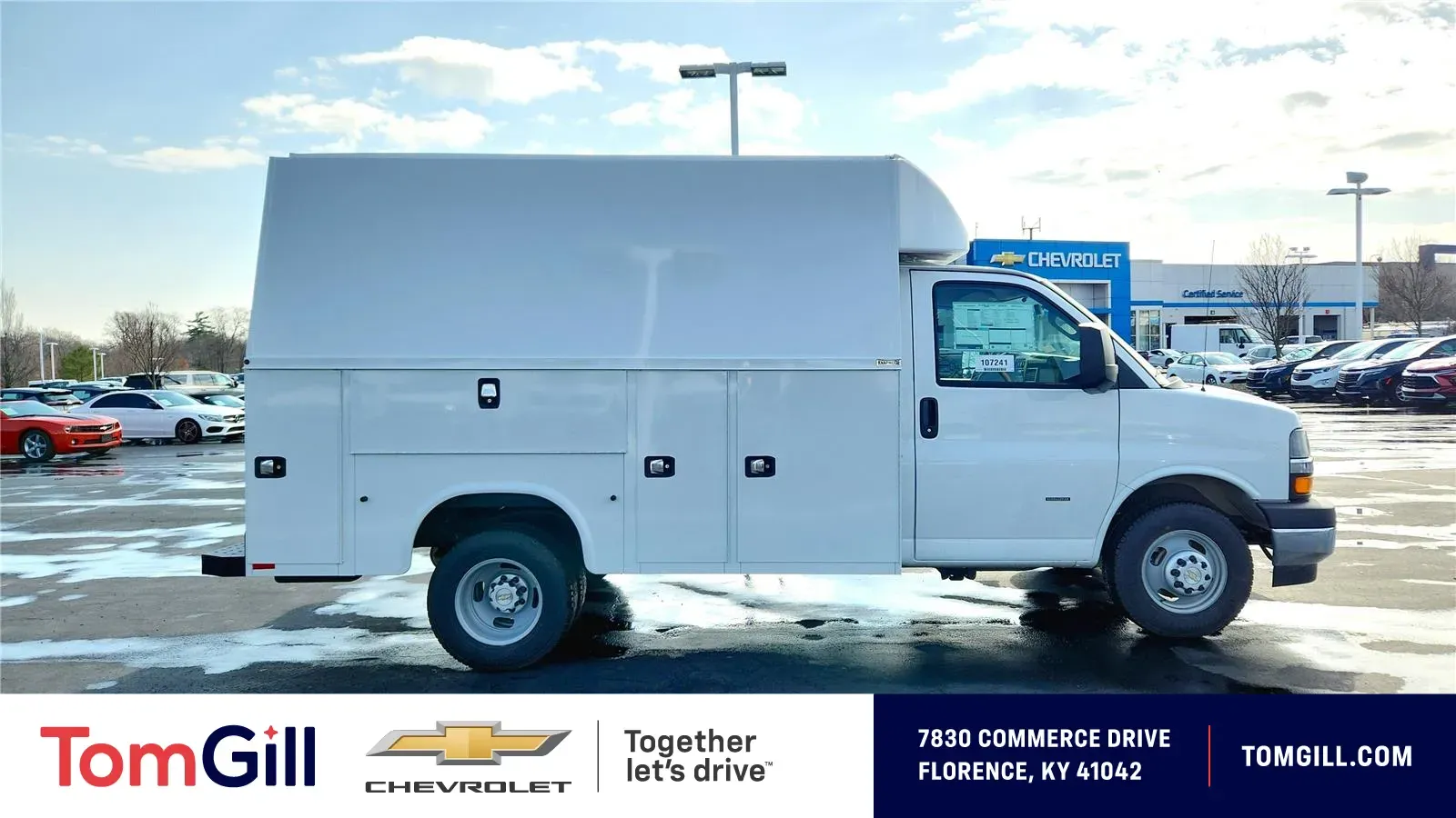 White 2025 Chevrolet Express Cutaway 3500 Van 139 for sale in Florence, KY