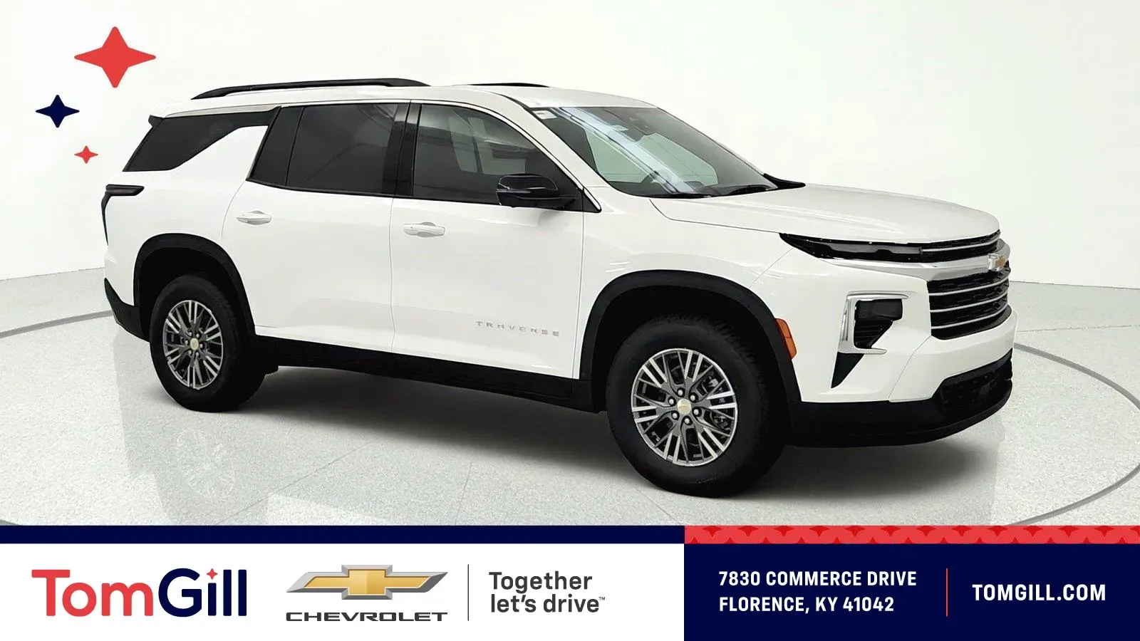 White 2026 Chevrolet Traverse AWD LT for sale in Florence, KY