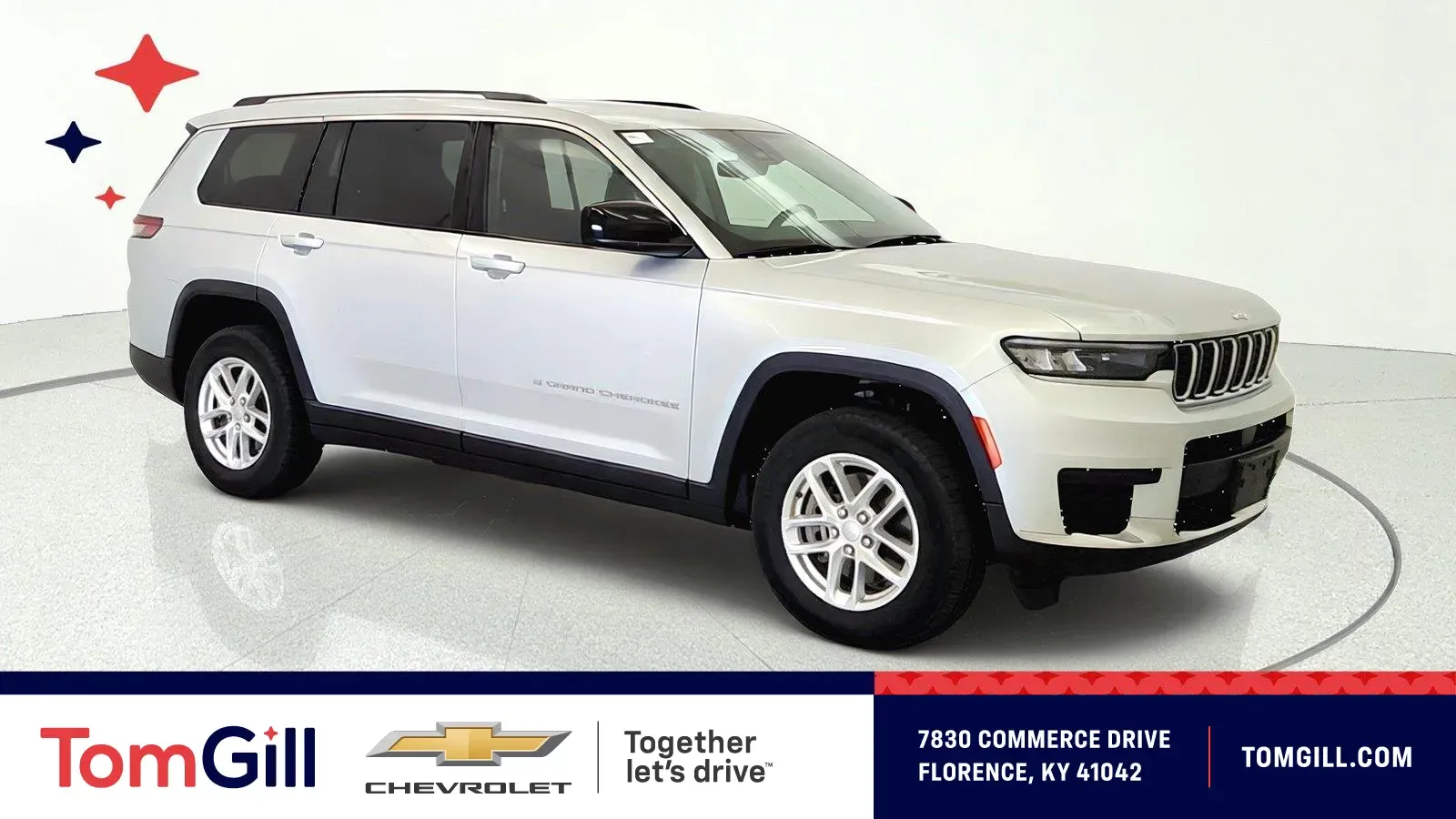 Silver 2023 Jeep Grand Cherokee L Laredo for sale in Florence, KY