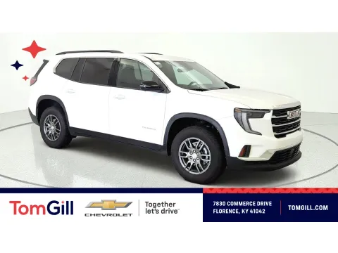 White 2026 GMC Acadia FWD Elevation for sale in Florence, KY
