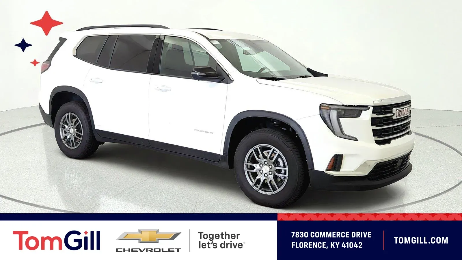 White 2026 GMC Acadia FWD Elevation for sale in Florence, KY