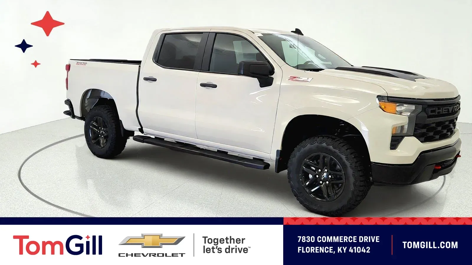 White 2026 Chevrolet Silverado 1500 Custom Trail Boss for sale in Florence, KY