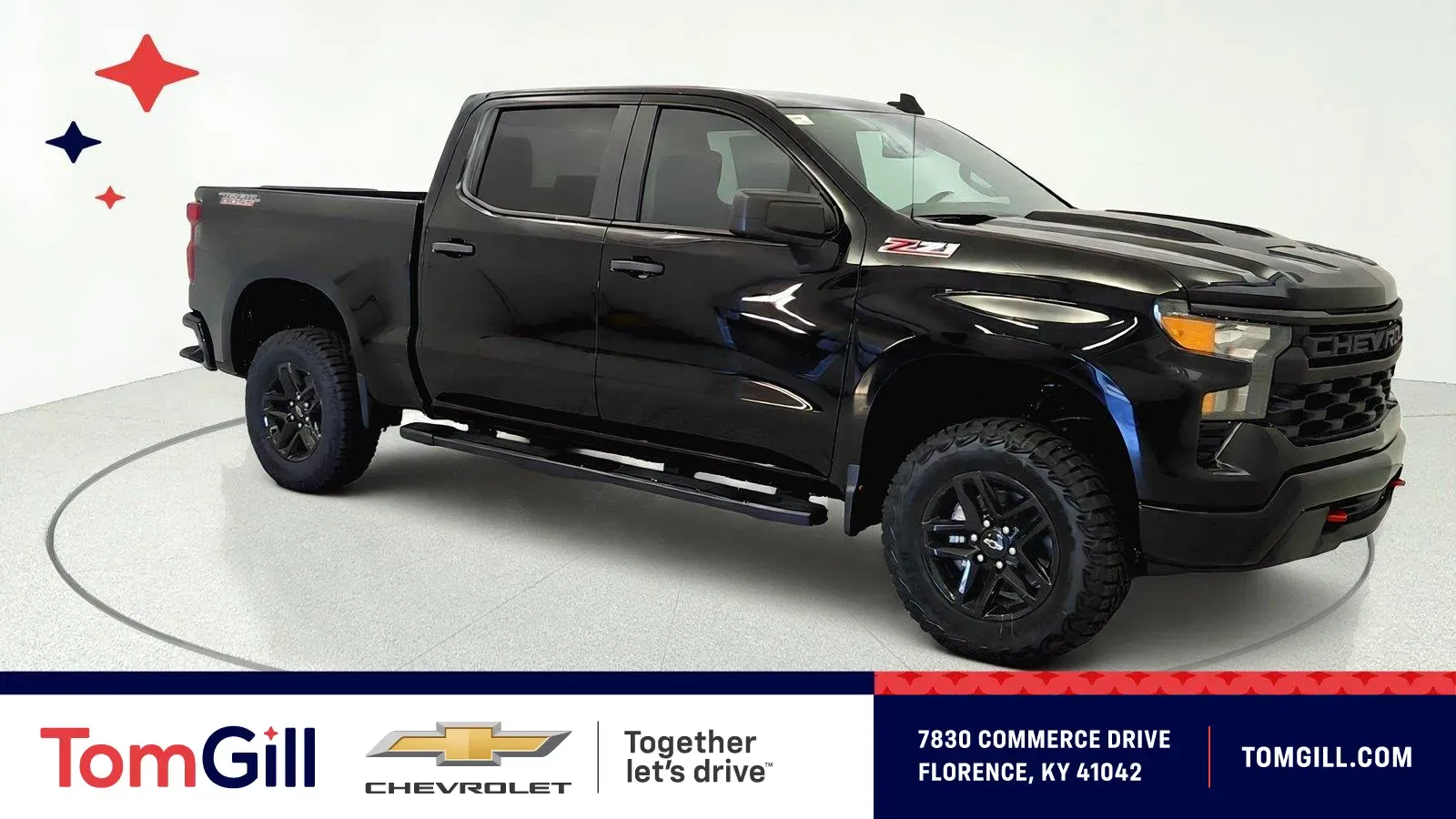 Black 2026 Chevrolet Silverado 1500 Custom Trail Boss for sale in Florence, KY