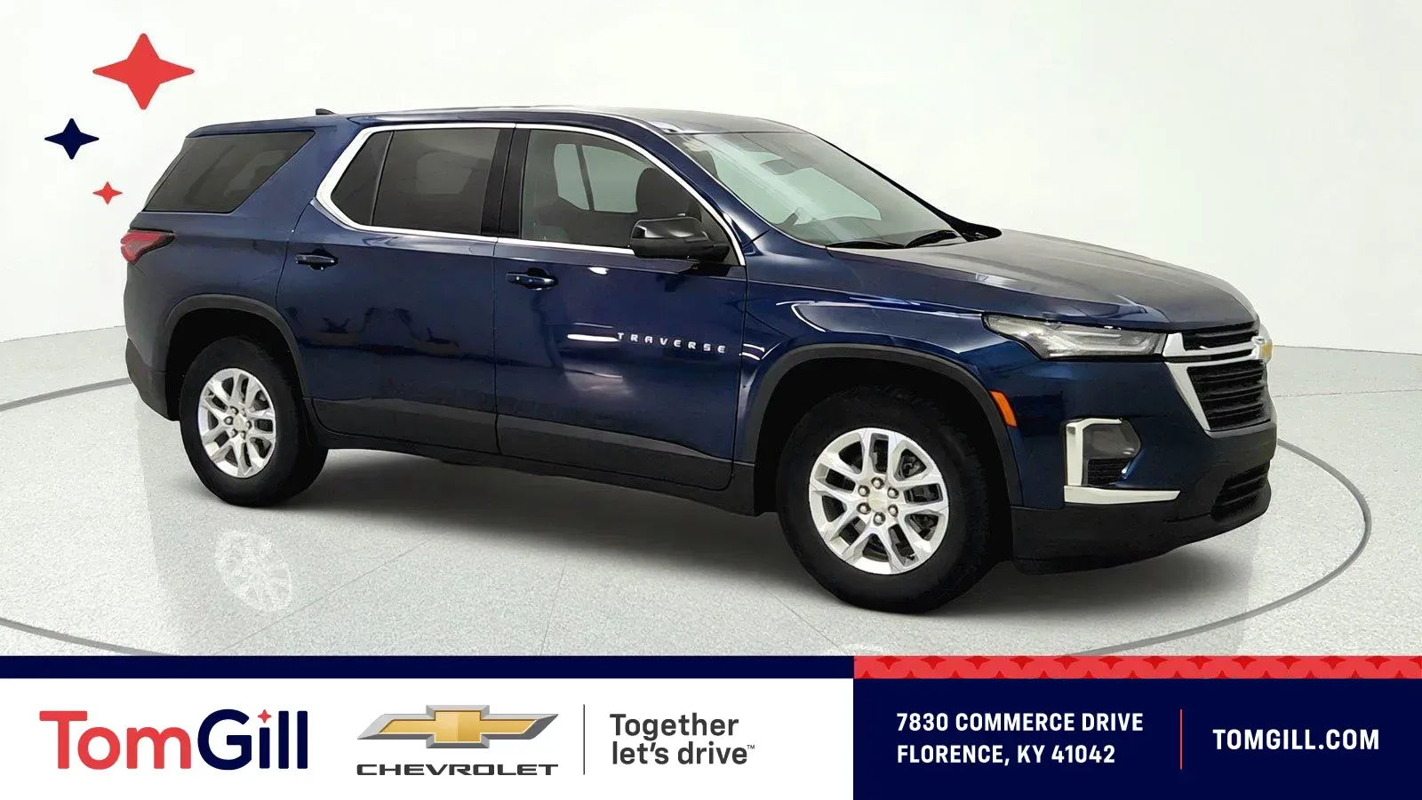 Blue 2023 Chevrolet Traverse LS for sale in Florence, KY
