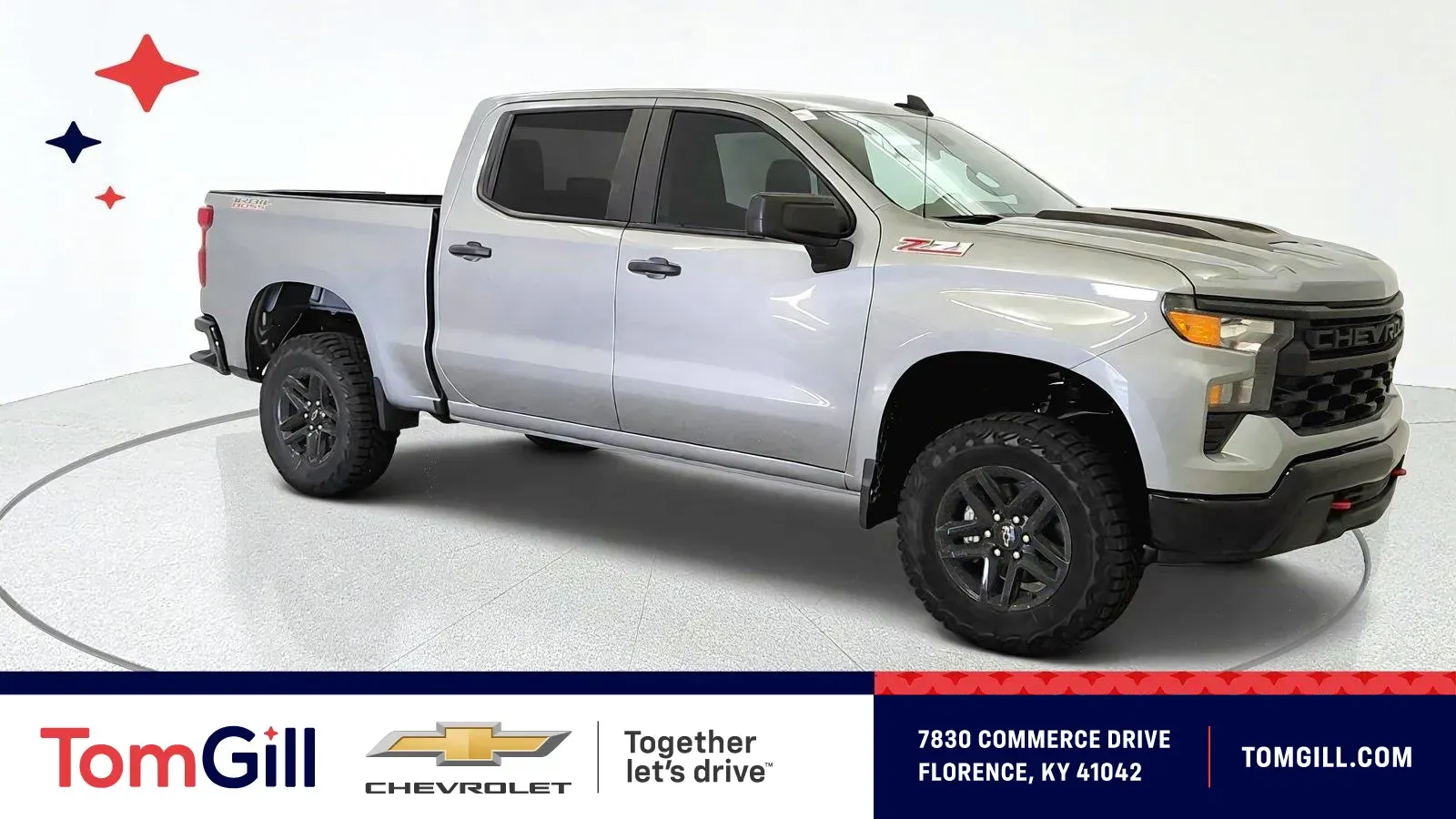 Gray 2026 Chevrolet Silverado 1500 Custom Trail Boss for sale in Florence, KY