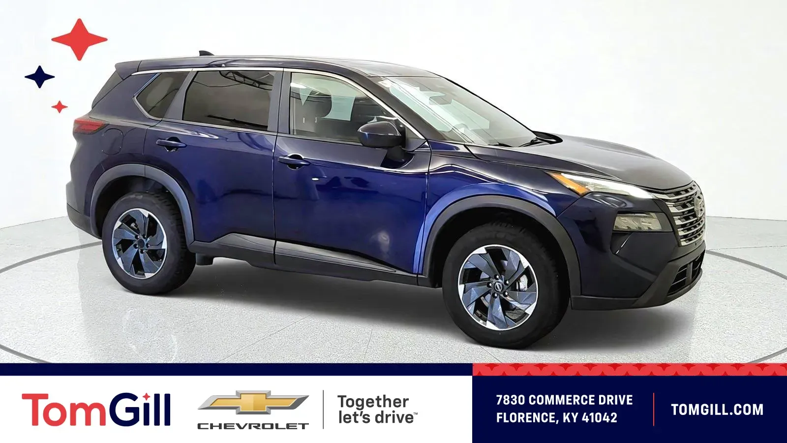 Blue 2024 Nissan Rogue SV for sale in Florence, KY