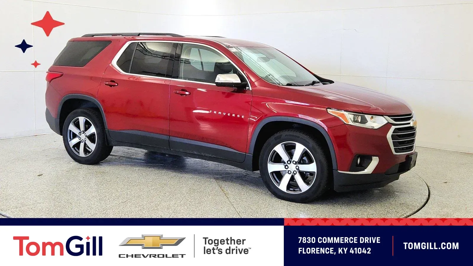 Red 2019 Chevrolet Traverse LT Leather for sale in Florence, KY
