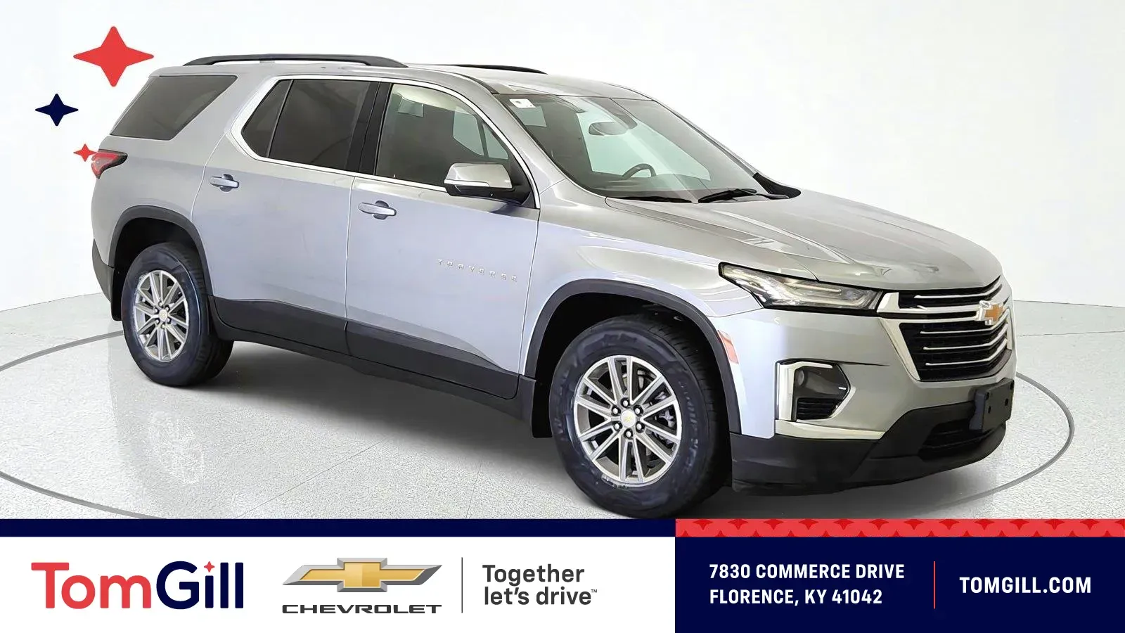 Gray 2023 Chevrolet Traverse LT Cloth for sale in Florence, KY