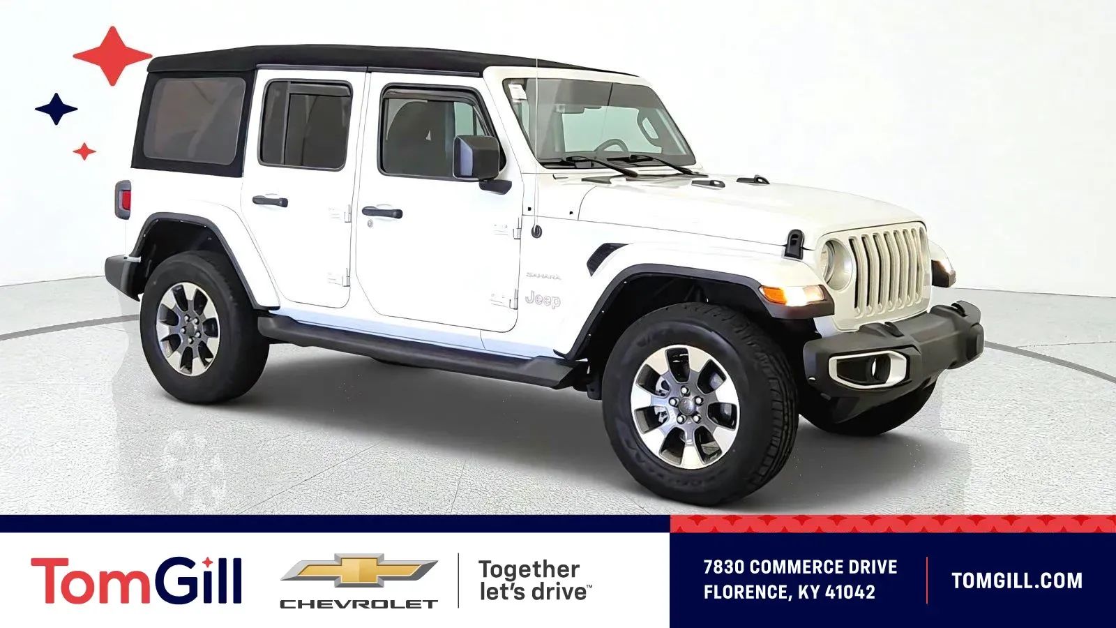 White 2022 Jeep Wrangler Unlimited Sahara for sale in Florence, KY