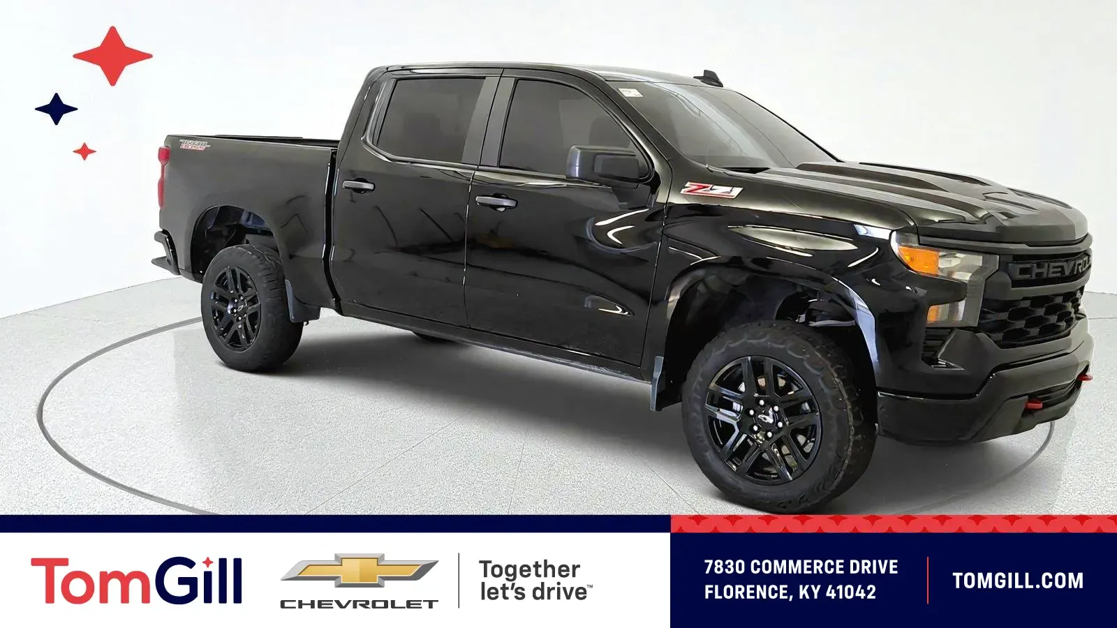 Black 2025 Chevrolet Silverado 1500 Custom Trail Boss for sale in Florence, KY