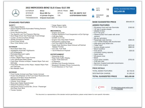 Another view of 2022 Mercedes-Benz GLE 350 for sale in Fishers, IN at AutoGiant USA Fishers