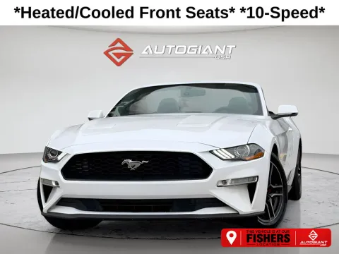 White 2019 Ford Mustang EcoBoost Premium for sale in Fishers, IN