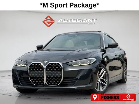 Black 2023 BMW 4 Series 430i Gran Coupe for sale in Fishers, IN