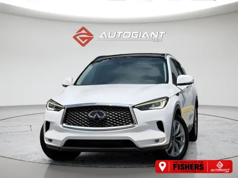 White 2022 INFINITI QX50 LUXE for sale in Fishers, IN