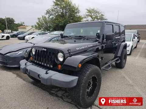 Black 2012 Jeep Wrangler Unlimited Rubicon for sale in Fishers, IN