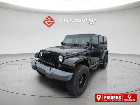 Black 2012 Jeep Wrangler Unlimited Rubicon for sale in Fishers, IN