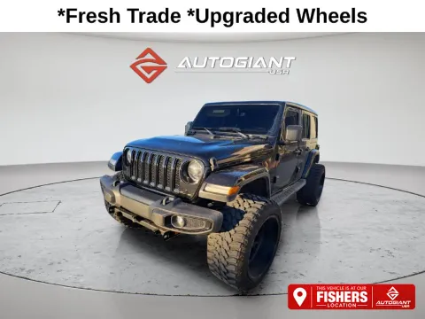 Black 2021 Jeep Wrangler Unlimited Sahara Altitude for sale in Fishers, IN