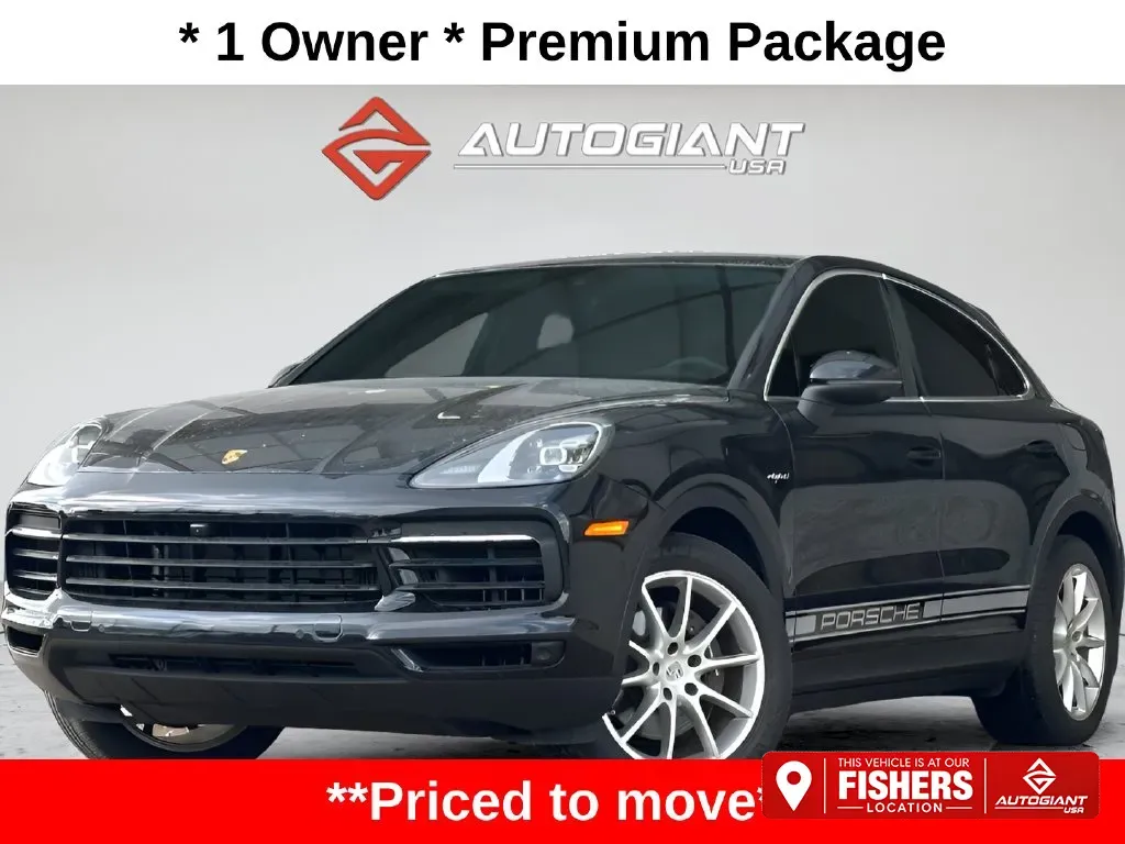 Black 2022 Porsche Cayenne E-Hybrid Coupe for sale in Fishers, IN