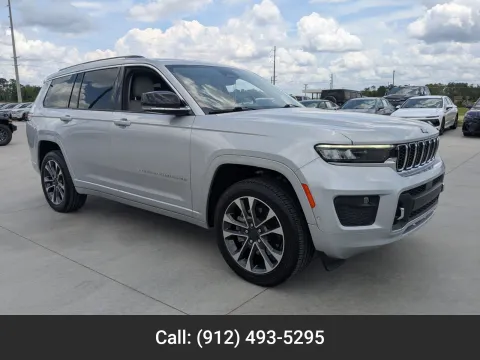 Silver 2021 Jeep Grand Cherokee L Overland for sale in Douglas, GA