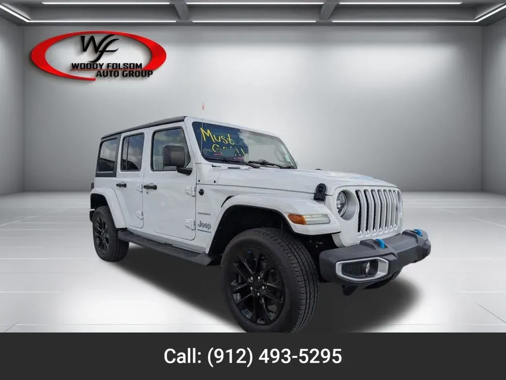 White 2023 Jeep Wrangler 4xe Sahara for sale in Baxley, GA