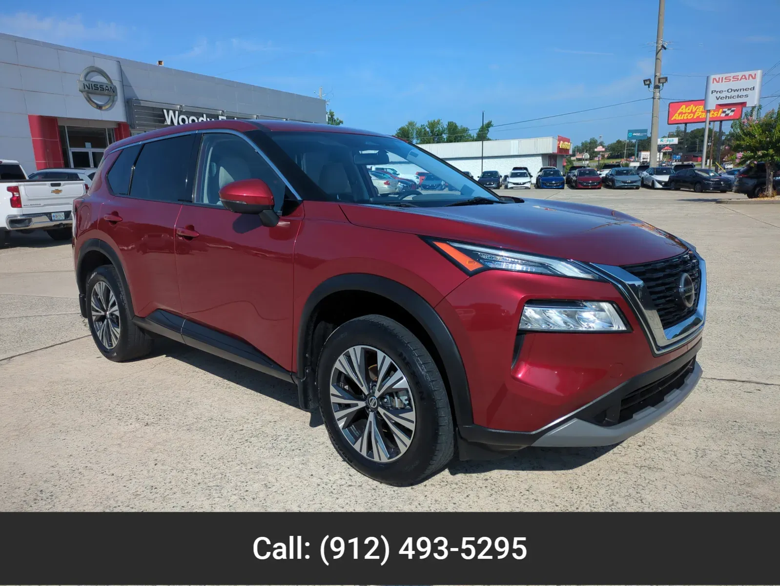 Red 2021 Nissan Rogue SV for sale in Vidalia, GA