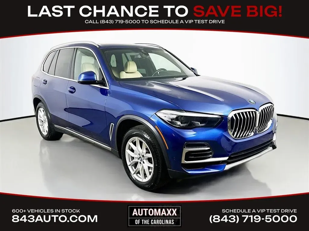 Blue 2022 BMW X5 xDrive40i for sale in Summerville, SC