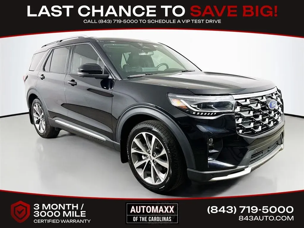 Black 2025 Ford Explorer Platinum for sale in Summerville, SC